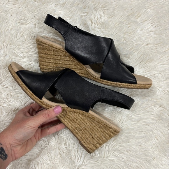 Clarks Collection Women's Wedge espadrilles Sandals Lafley Alaine Size 9 - Picture 7 of 12
